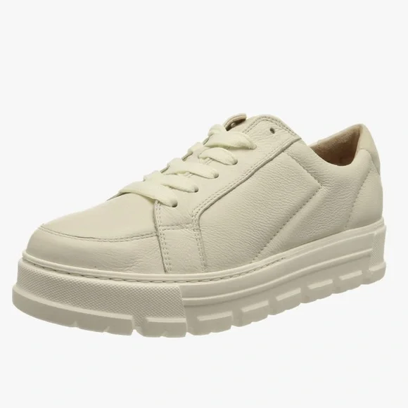 Paul Green castle platform leather cream white Sneakers 8 - Picture 2 of 10